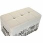 Foot-of-bed Bench DKD Home Decor Laegas Naturaalne Beež Polüester MDF Roheline Troopiline (70 x 40 x 43 cm) (2 pcs) цена и информация | Kott-toolid, tumbad, järid | kaup24.ee