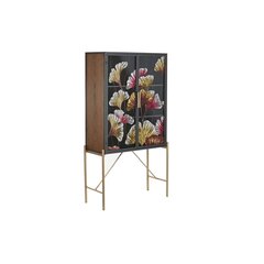 Puhvetkapp DKD Home Decor Kristall Must Roosa Kuldne Metall Kollane (85 x 35 x 155 cm) hind ja info | Vitriinkapid | kaup24.ee