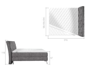 Континентальная кровать E-ADEL-Kronos 06 (ткань)-160x200 см цена и информация | Кровати | kaup24.ee