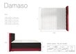 Kontinentaalvoodi DAMASO-(Kangas) Sawana 26/ Soft 33 (Nahk)-140x200 cm hind ja info | Voodid | kaup24.ee