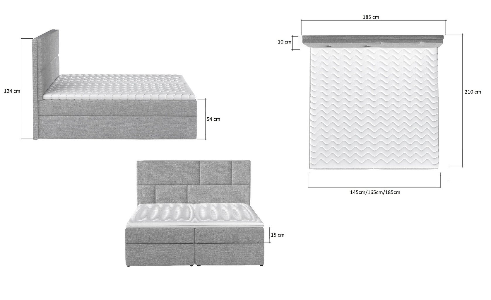 Kontinentaalvoodi FLORENCE-Monolith 97-180x200 cm цена и информация | Voodid | kaup24.ee