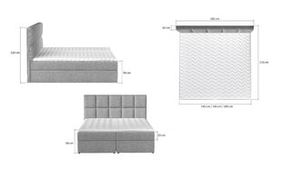 Kontinentaalvoodi GLOSSY-Kronos 19 (kangas)-140x200 cm цена и информация | Кровати | kaup24.ee