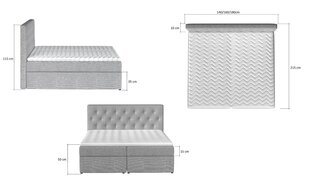 Kontinentaalvoodi LOREE-Monolith 48-160x200 cm hind ja info | Voodid | kaup24.ee