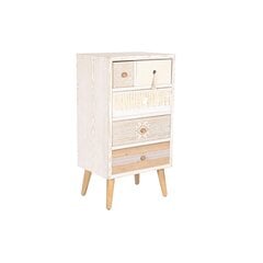 Kummut DKD Home Decor Kuusk Naturaalne Puuvill Valge (48 x 35 x 89 cm) hind ja info | Kummutid | kaup24.ee