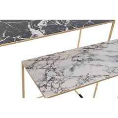 Набор из двух столиков DKD Home Decor Чёрный Позолоченный Белый Железо (100 x 28 x 80 cm) цена и информация | Комплекты уличной мебели | kaup24.ee