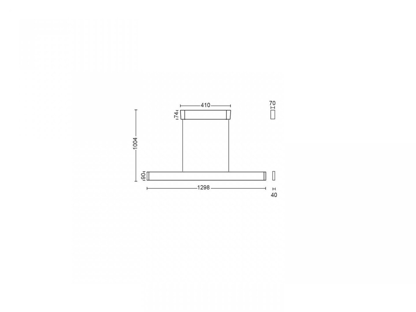 Ensis Hue ripats valge 2x39W 24V, "000008719514343467" (timbru verde 2.00 lei) hind ja info | Rippvalgustid | kaup24.ee