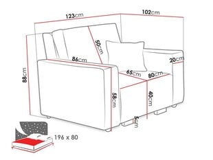 Диван CLIVIA STAR SZTRUKS I-Poso 22 цена и информация | Диваны | kaup24.ee
