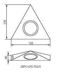 ZEPO LFD-T02S C/M kapi all olev valgusti ZEPO LFD-T02S C/M цена и информация | Muud mööblitarvikud | kaup24.ee