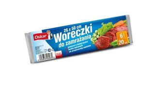 Oskar, 6L kott külmutatud toiduainetele, 20 tk hind ja info | Köögitarbed | kaup24.ee