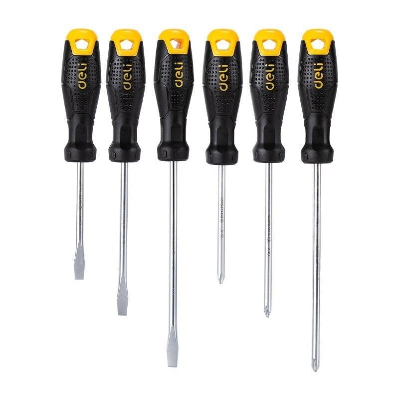 Screwdriver set Deli Tools EDL620006, with magnet, 6 pieces цена и информация | Käsitööriistad | kaup24.ee