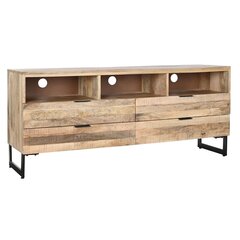 TV-mööbel DKD Home Decor Naturaalne Must Metall Mangopuit (150 x 40 x 65 cm) hind ja info | TV alused | kaup24.ee