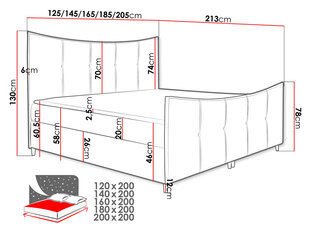 Kontinentaalvoodi WACJO LUX-Fresh 08-120x200 cm цена и информация | Кровати | kaup24.ee