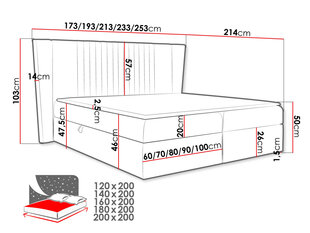 Kontinentaalvoodi ERNELTTO-Magic Velvet 2209-180x200 cm hind ja info | Voodid | kaup24.ee