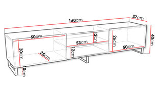 Telekalalaud MANIRE 160-biały (valge) цена и информация | Тумбы под телевизор | kaup24.ee