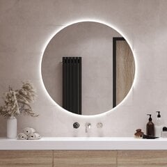 Peegel - ümmargune peegel jumestuspeegel LED valgustusega kosmeetiline peegel - ümmargune Ø70 cm - (lahe valge 6500K) hind ja info | Peeglid | kaup24.ee