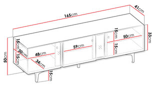 Telekalaud DAMIRE DR06-granatowy hind ja info | TV alused | kaup24.ee