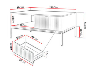 Diivanilaud MIJANO ML104-czarny (must) hind ja info | Diivanid ja diivanvoodid | kaup24.ee