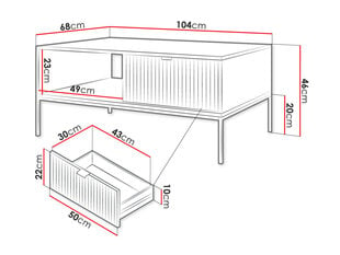 Diivanilaud MIJANO ML104-szary (hall) hind ja info | Diivanid ja diivanvoodid | kaup24.ee