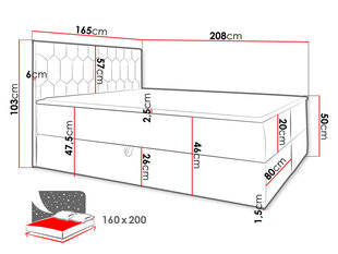 Kontinentaalvoodi BORNEO M24-Fresh 08-160x200 cm hind ja info | Voodid | kaup24.ee