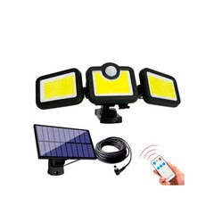 LTC Solar 20W 300lm LED IP65 Outdoor Wall Adjustable Lamp + Solar Panel with batery on Cable + Remote hind ja info | Taskulambid, prožektorid | kaup24.ee