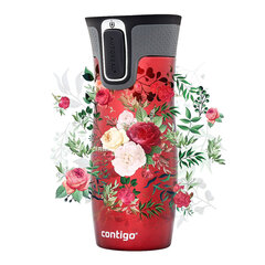 Termokruus, Contigo Byron 470 ml, Punane - Flowers цена и информация | Термосы, термокружки | kaup24.ee