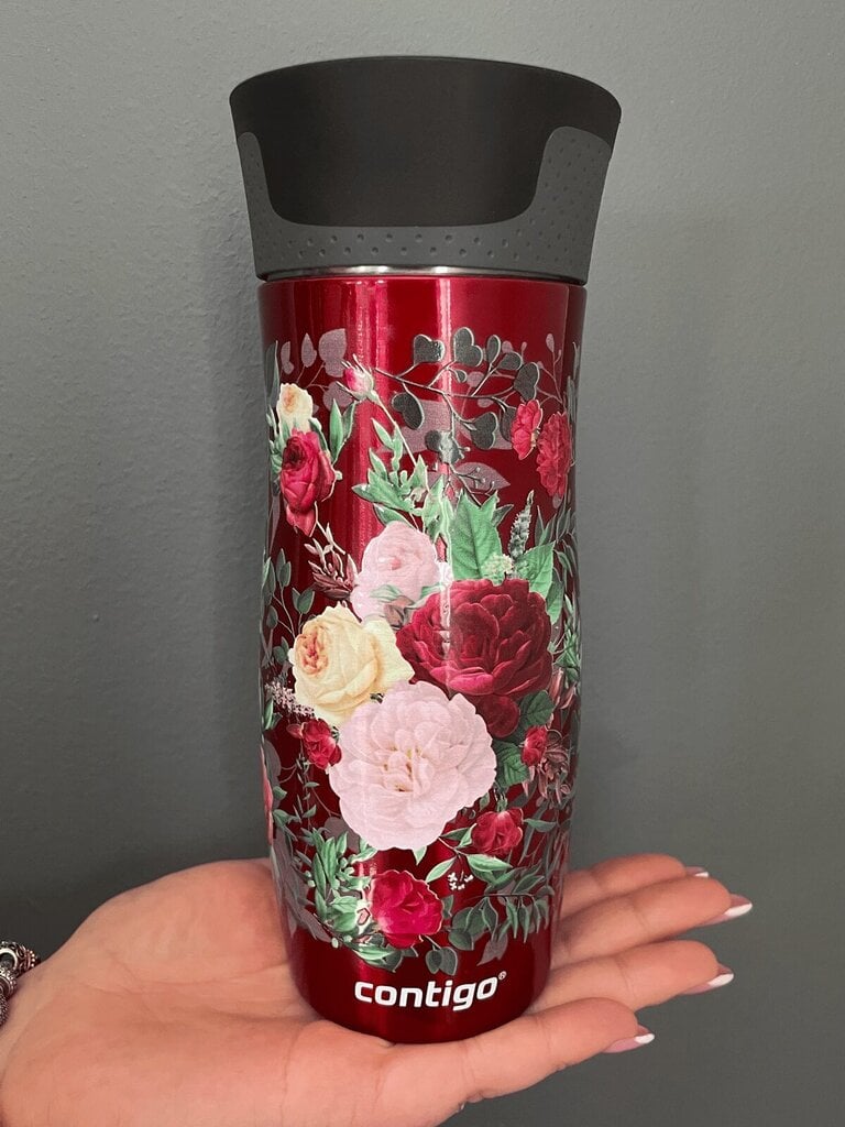 Termokruus, Contigo Byron 470 ml, Punane - Flowers цена и информация | Termosed, termostassid | kaup24.ee