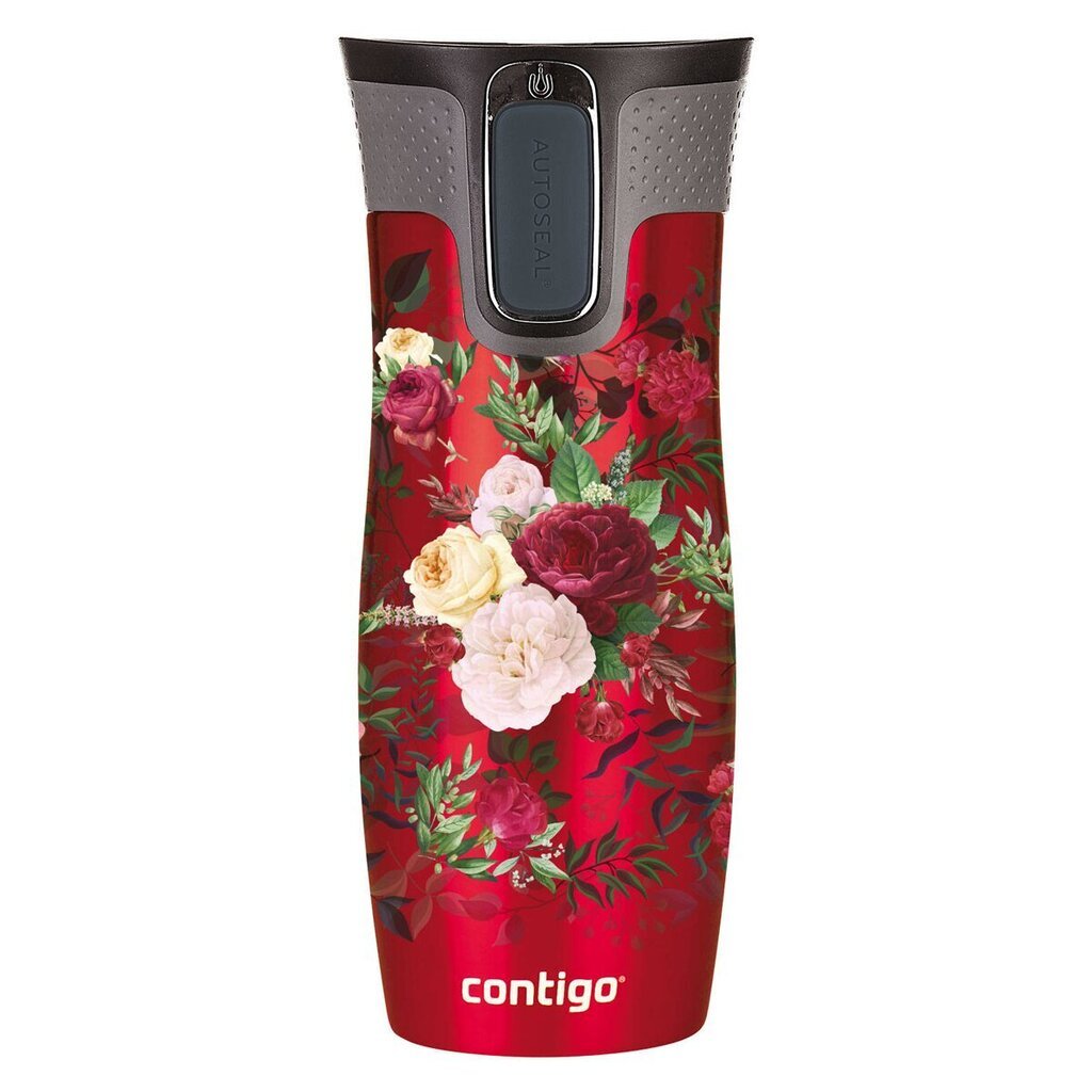 Termokruus, Contigo Byron 470 ml, Punane - Flowers цена и информация | Termosed, termostassid | kaup24.ee