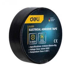 Electrical insulating tape Deli Tools EDL5261, 10m цена и информация | Механические инструменты | kaup24.ee