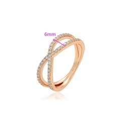 Позолоченное кольцо со сверкающими цирконами цена и информация | Кольцо | kaup24.ee