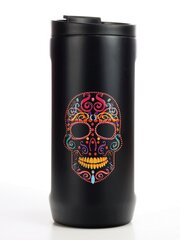 Kohvi termokruus Dr.Bacty Notus 360 ml, Inox, must - Calavera Skull hind ja info | Termosed, termostassid | kaup24.ee