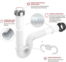 Paindlik sifoon/äravooluvoolik 1 1/4 "sifoon valamute jaoks, plastist valmistatud toru sifoon hind ja info | Sifoonid | kaup24.ee