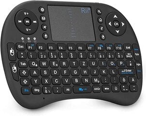 RII I8 Mini Keyboard Беспроводная, интеллектуальная клавиатура телевизора, беспроводная клавиатура с сенсорной панелью, мини -клавиатура для Smart TV Remote Crownt/Pad/Xbox 360/PS3/Google Android TV Box/HTPC/IPTV (DE Mayout) цена и информация | Клавиатуры | kaup24.ee