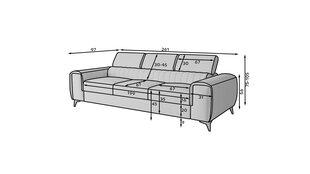 Diivan E-LAURENCE-Nube 45 hind ja info | Diivanid ja diivanvoodid | kaup24.ee