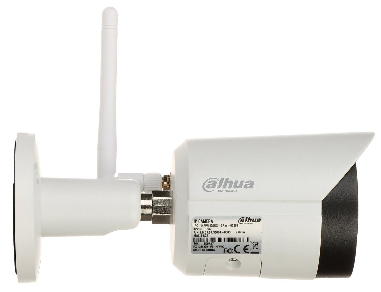 IP-KAAMERA IPC-HFW1430DS-SAW-0360B Wi-Fi - 4 Mpx 3.6 mm DAHUA цена и информация | Valvekaamerad | kaup24.ee