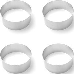 Maiustuste ääris tordi koogile RING - KOMPLEKT 4 tk. - HENDI 512449 10100761 цена и информация | Столовые и кухонные приборы | kaup24.ee