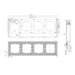 Neljakordne paigaldusraam M5-80 seinalülitite paigaldamiseks 10170191 hind ja info | Käsitööriistad | kaup24.ee