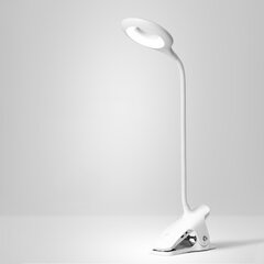 Juhtmevaba LED klambriga lugemislamp + mikro USB kaabel must цена и информация | Фонарики, прожекторы | kaup24.ee