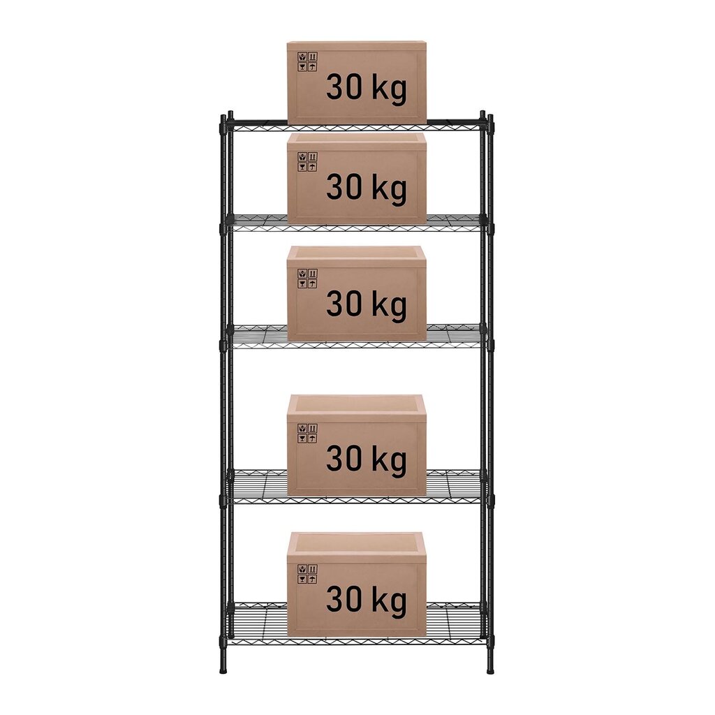 Ažuurne traadist hoiurest must 180x90x35cm kuni 150kg цена и информация | Riiulid tööriistadele | kaup24.ee