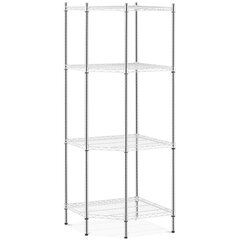 Metallist nurgaraamaturiiul 4 ažuurse riiuliga kuni 1 t 1000 kg 68x68x180 cm цена и информация | Стеллажи, полки | kaup24.ee