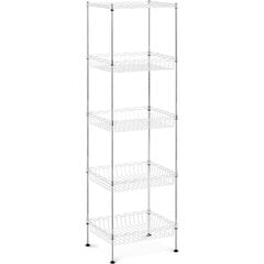 Metallist traatrest riidekapi hoiustamiseks 5 korvi 45 x 35 x 152 cm kuni 100 kg цена и информация | Стеллажи, полки | kaup24.ee