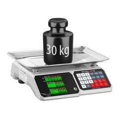 Mälu ja tükkide lugemise funktsiooniga toidukaal SBS-PW-301CB 30kg / 1g hind ja info | Tööstuskaalud | kaup24.ee