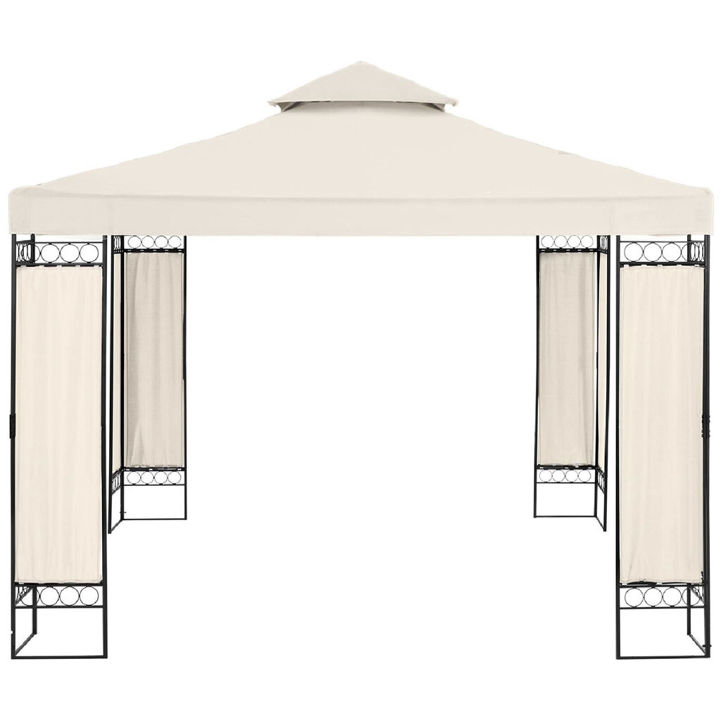 Aiapaviljoni vaatetorn kokkupandav telk 3 x 3 x 2,6 m kreem цена и информация | Varikatused ja aiapaviljonid | kaup24.ee