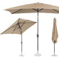 Ristkülikukujuline kokkupandav vändaga vihmavari 200 x 300 cm, hallikaspruun hind ja info | Päikesevarjud, markiisid ja alused | kaup24.ee