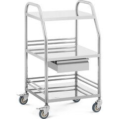 Kosmeetikahoolduse laborikäru STEEL 3 riiulit 1 sahtel 49 x 36 x 85 cm 30 kg 10180981 цена и информация | Мебель для салонов красоты | kaup24.ee