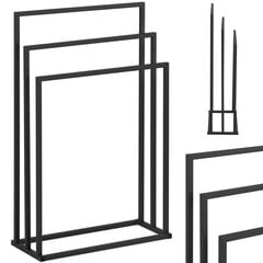 Alus 3 rätikule eraldi seisva põranda jaoks TERAS 55 x 21,5 x 84 cm tumehall цена и информация | Аксессуары для ванной комнаты | kaup24.ee