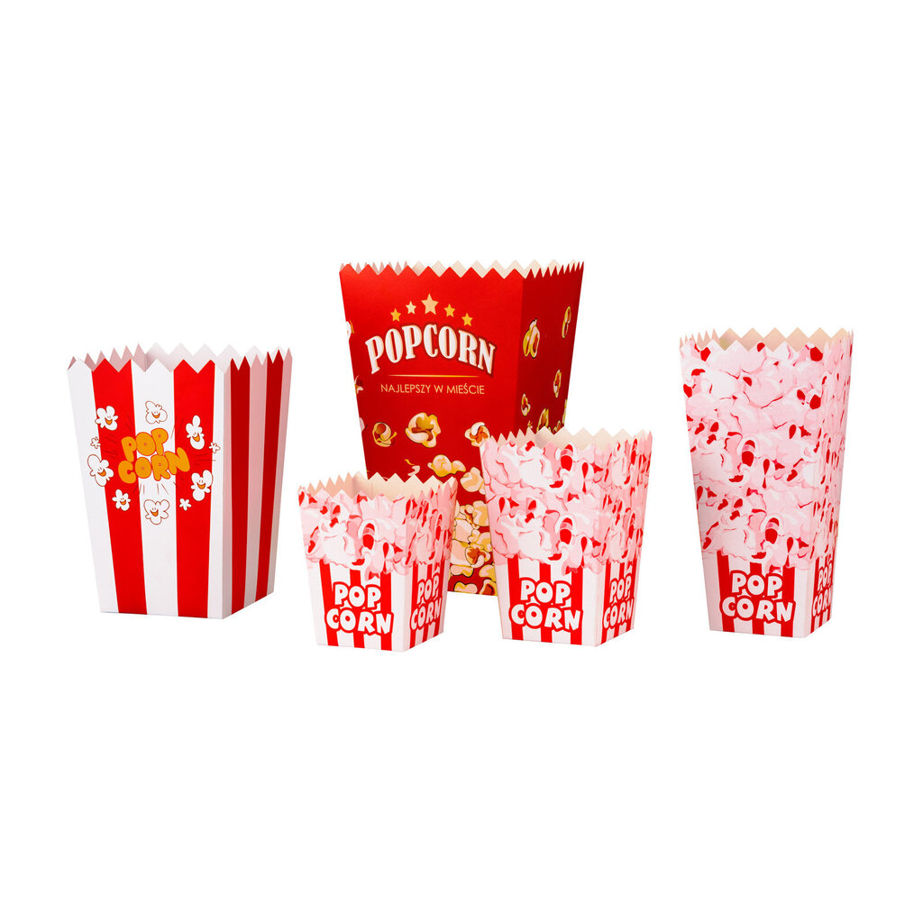 PopCorn pappkarp 7x14,5x9cm MEDIUM 0,75L 100tk. 10089031 hind ja info | Köögitarbed | kaup24.ee