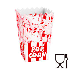 PopCorn pappkarp 7x14,5x9cm MEDIUM 0,75L 100tk. 10089031 hind ja info | Köögitarbed | kaup24.ee