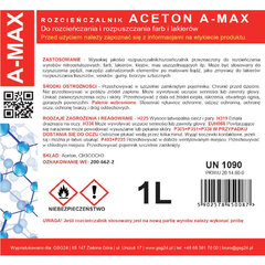 Atsetooni lahusti eemaldaja A-MAX 1L 10068131 цена и информация | Механические инструменты | kaup24.ee