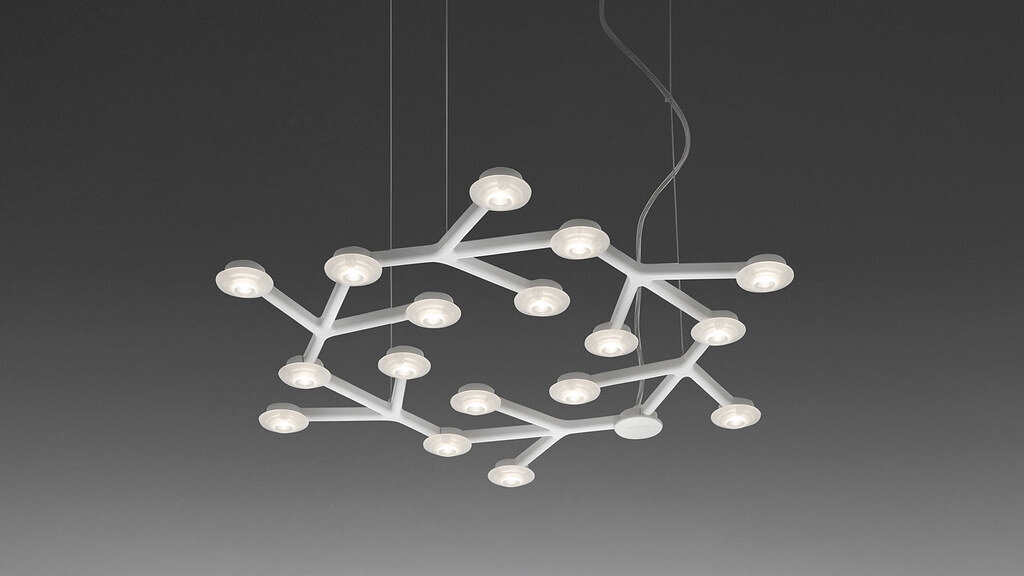 Artemide Net By Gerhard Reichert And Michele De Lucchi Circular 1575010A ripplambid Hõbe OS hind ja info | Rippvalgustid | kaup24.ee