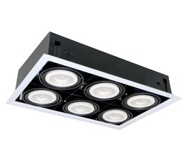 led akentseerija quad612 12w 6xe27 4000k tumehall hind ja info | Süvistatavad ja LED valgustid | kaup24.ee